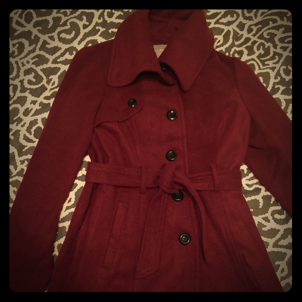 Burgundy Peacoat NWT
